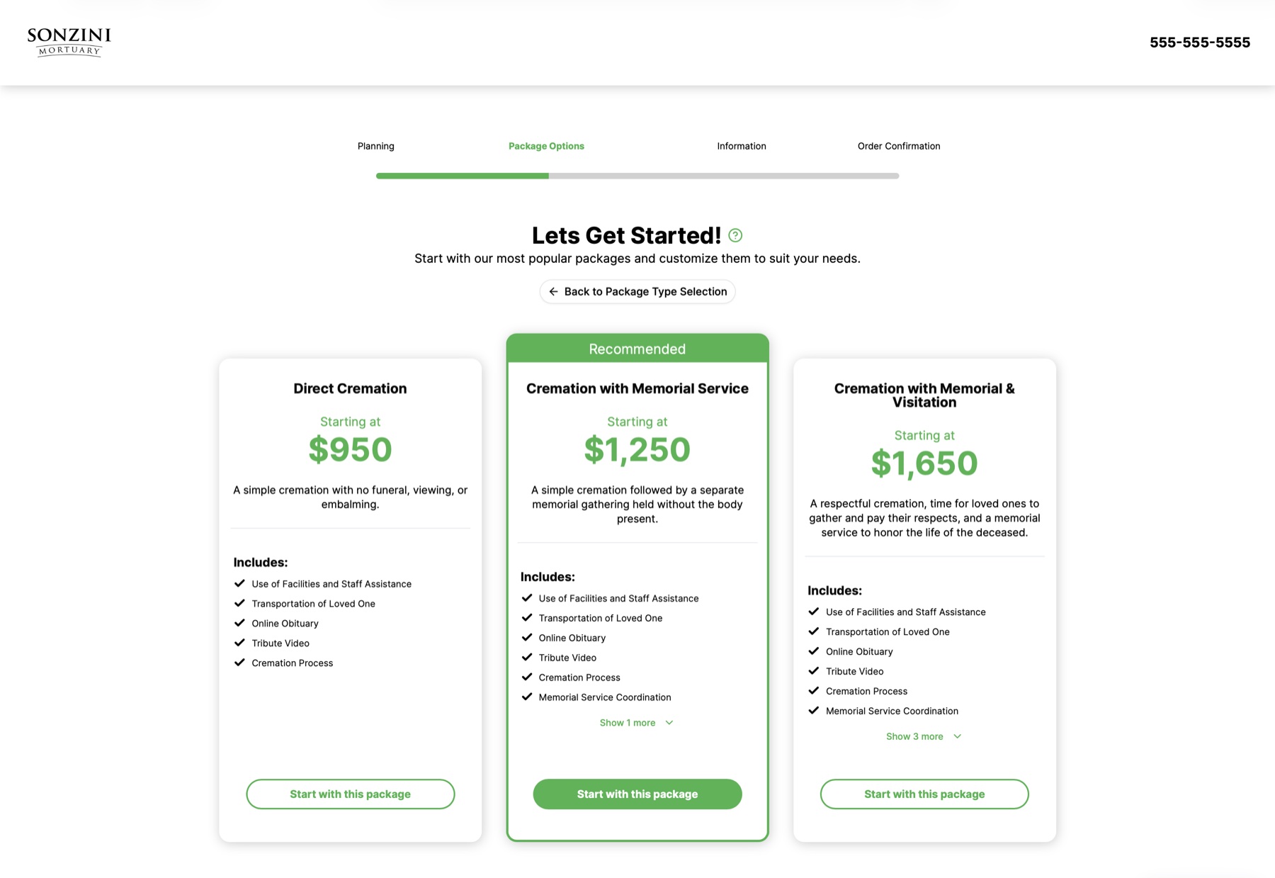 Tukios Arranger online funeral planning demo