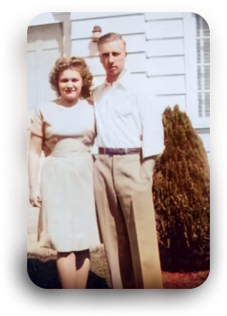 Vintage couple photo featured in a Tukios funeral tribute video